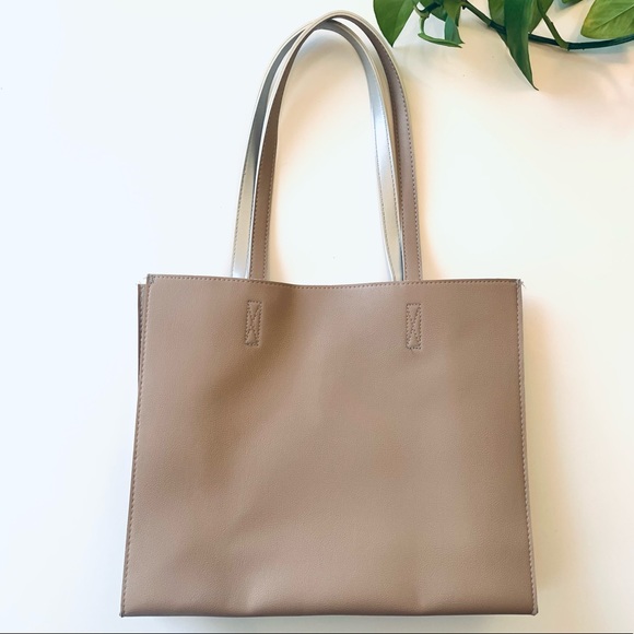 Macy's Handbags - NWT! Tan Faux Leather Tote